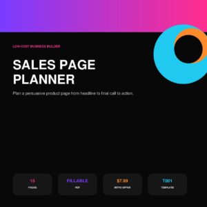 Sales Page Planner
